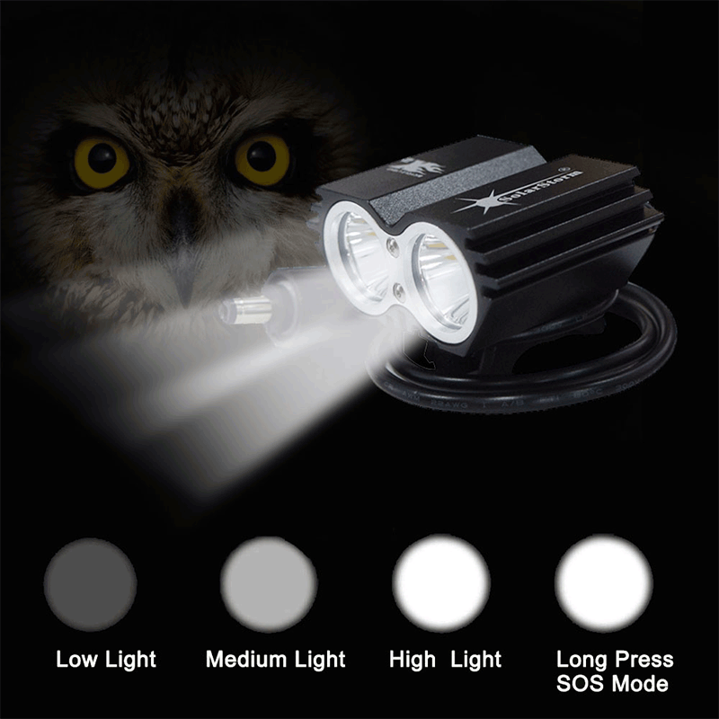 Waterproof Bicycle Light Mountain Bike Handlebar Headlight For Bicycle MTB Front Light Bright Bike Light Bicycle LED Accessories
